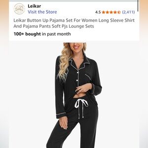 Black Pajama Set for Women